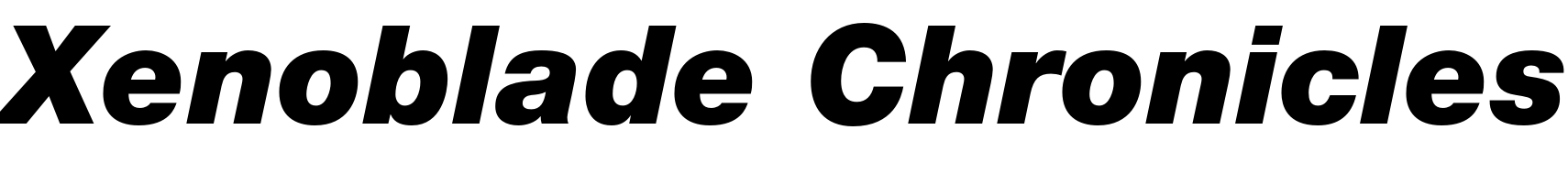 Xenoblade Chronicles Font