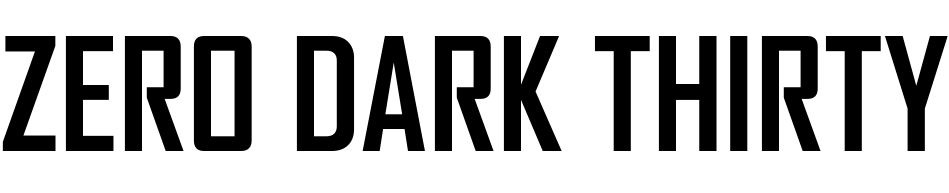 Zero Dark Thirty Font