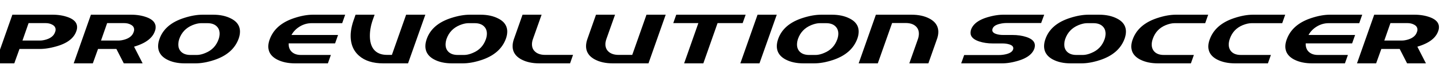 Pro Evolution Soccer Font