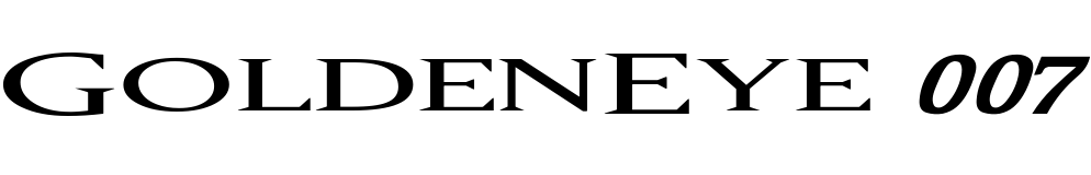 GoldenEye Font