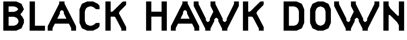 Black Hawk Down Font